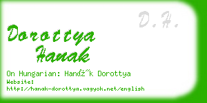 dorottya hanak business card